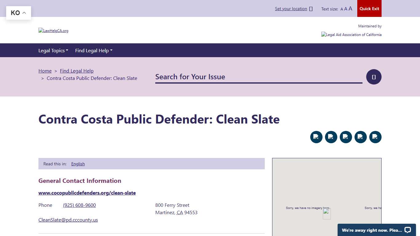 Contra Costa Public Defender: Clean Slate LawHelpCA - Legal aid and legal help near you